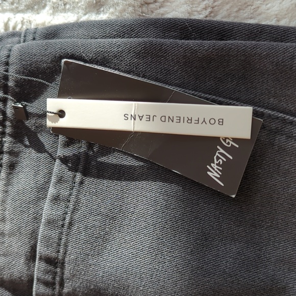 Nasty Gal Redial Paris High Rise Faded Black Boyfriend Jeans Size 6 Waist 25 NWT - Picture 3 of 7